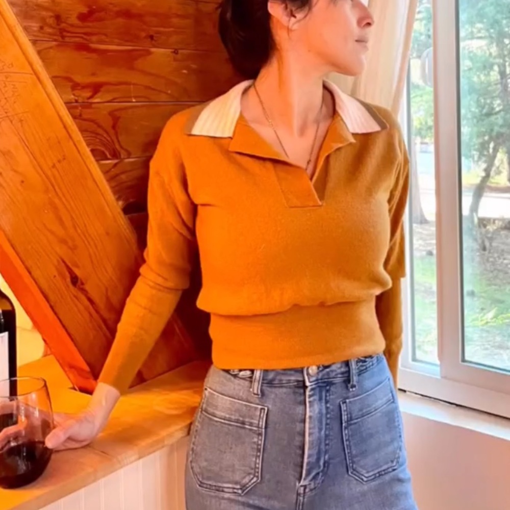 Madewell Colorblock Polo Sweater,
100% merino wool, size XS - Picture 10 of 12